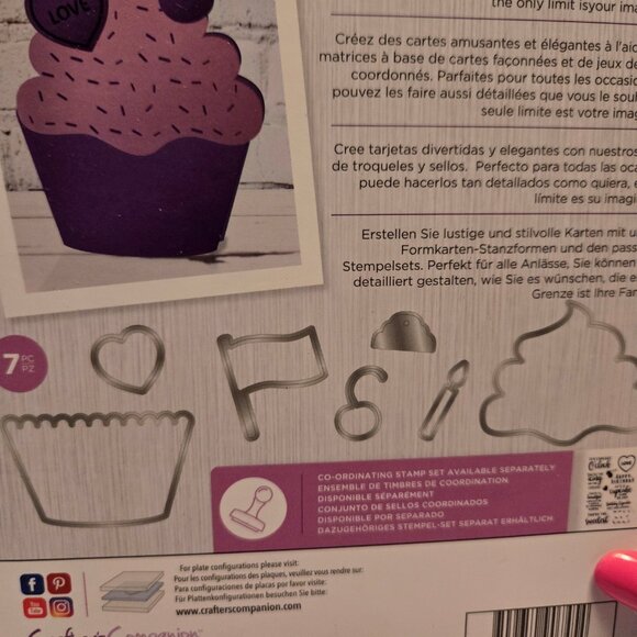 2/$16 Crafters Companion Create-a-card Sweet Treat Die Set - BNIP - Picture 2 of 3